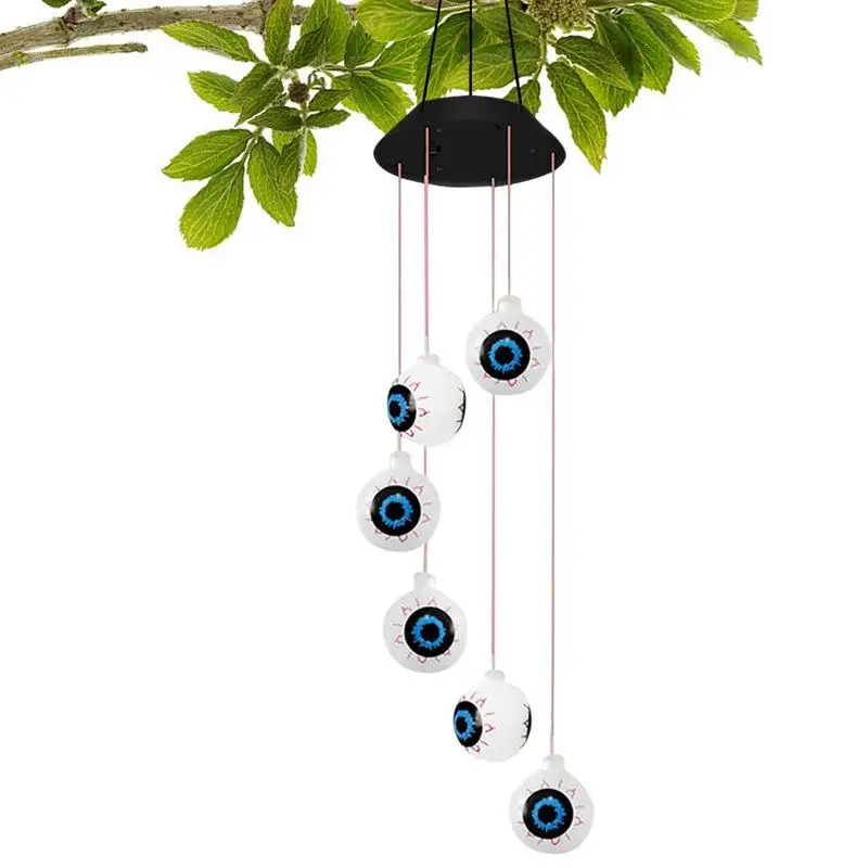 

Halloween Eyeballs Solar Wind Chimes Halloween Eyeball Light Hangings Windchimes Solar Power Eyeball Wind Chime With Led Lights