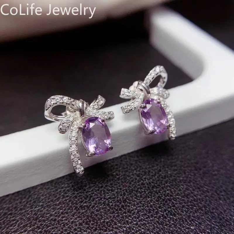 VVS Grade Amethyst Stud Earrings Total 2ct Natural Amethyst Earrings Prevent Allergy 925 Silver Jewelry with Gold Palting
VVS Grade Amethyst Stud Earrings Total 2ct Natural Amethyst Earrings Prevent Allergy 925 Silver Jewelry with Gold Palting