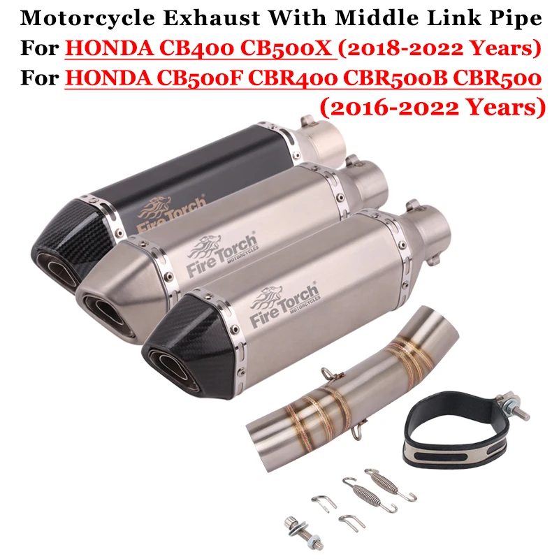 For Honda CB400 CBR400 CB500F CB500X CBR500 CBR500R Motorcycle Exhaust Escape Modify Middle Link Pipe GP Moto Muffler DB Killer
For Honda CB400 CBR400 CB500F CB500X CBR500 CBR500R Motorcycle Exhaust Escape Modify Middle Link Pipe GP Moto Muffler DB Killer