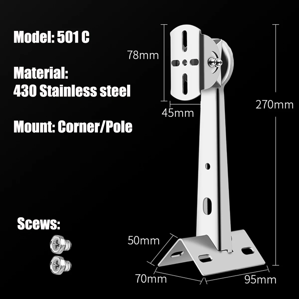 OwlCat Кронштейн для камеры видеонаблюдения из нержавеющей стали 430
OwlCat Кронштейн для камеры видеонаблюдения из нержавеющей стали 430