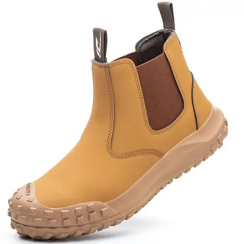 Мужская защитная обувь высокие ботинки защита от ударов пирсинг износостойкая противоскользящая защитная обувь для безопасности