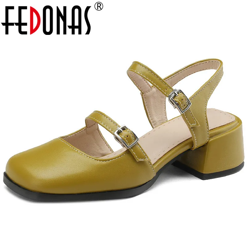 FEDONAS 2023 Retro Design Women Sandals Thick Heels Square Toe Pumps Spring Summer Shoes Woman Casual Office Ladies Big Size
FEDONAS 2023 Retro Design Women Sandals Thick Heels Square Toe Pumps Spring Summer Shoes Woman Casual Office Ladies Big Size