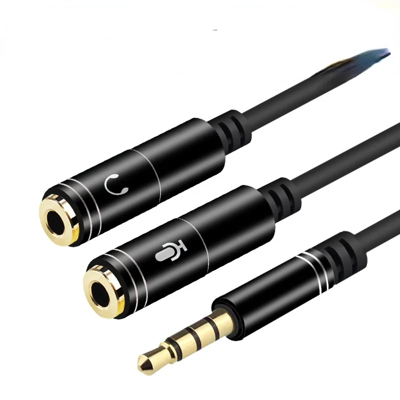 Headset Adapter Headphone Mic Y Splitter Cable 3.5mm AUX Stereo Audio Male To 2 Female Separate Audio Microphone Plugs
Headset Adapter Headphone Mic Y Splitter Cable 3.5mm AUX Stereo Audio Male To 2 Female Separate Audio Microphone Plugs