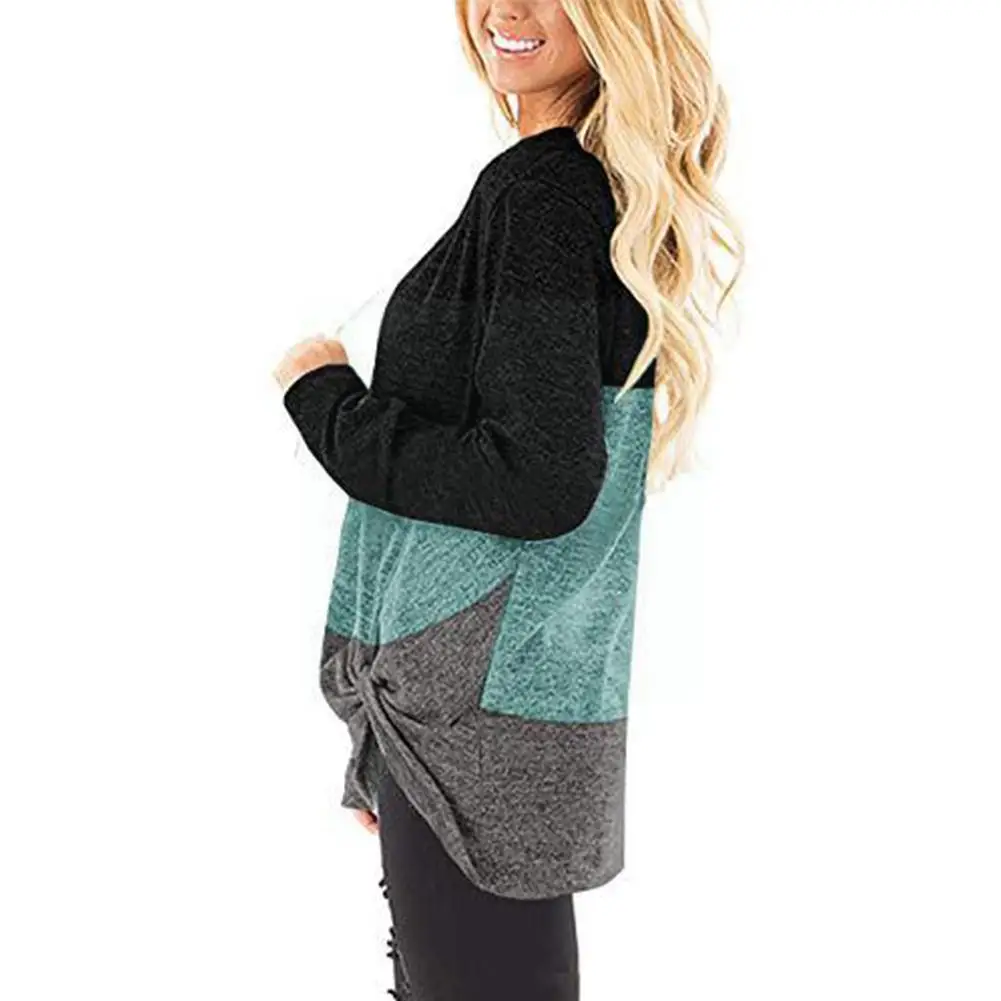 Twist Knot Women T-shirt Long Sleeve Casual Multi-color Blouse Pullover Neck Loose Tunic Leisure O Top Wear Streetwear Dail P9l3
Twist Knot Women T-shirt Long Sleeve Casual Multi-color Blouse Pullover Neck Loose Tunic Leisure O Top Wear Streetwear Dail P9l3