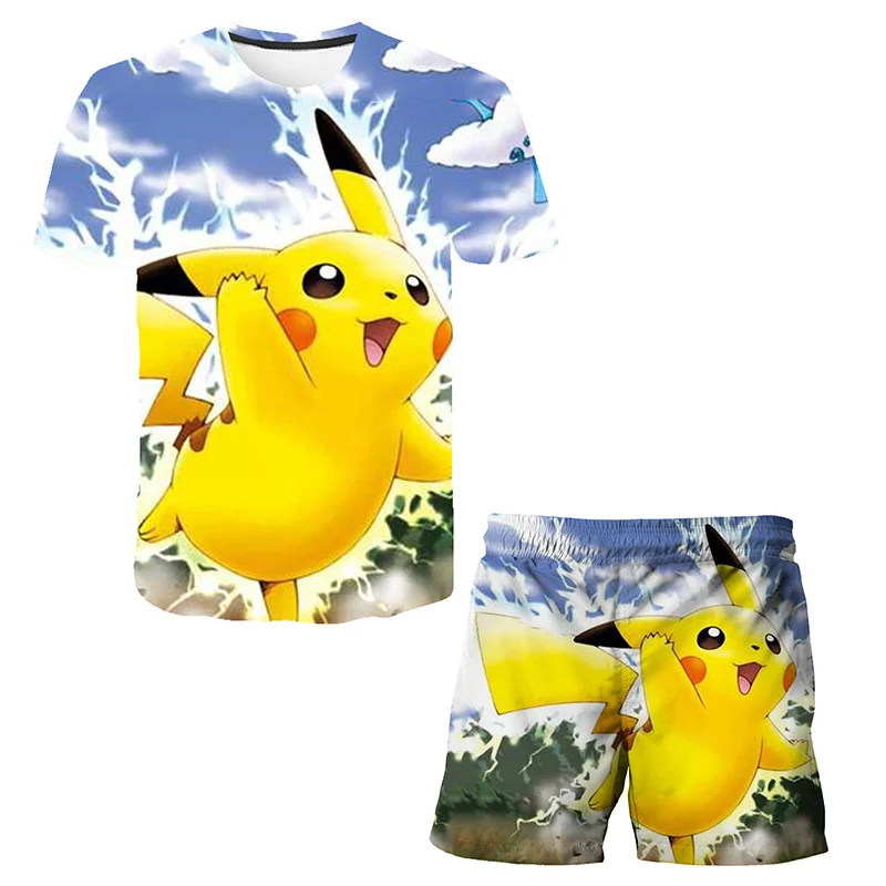 Fashion Pokemon 4-14 Years Kids Clothes T Shirt Sets Summer Baby Boys Cartoon 3D Print Tees+Short Pants New Casual Clothing Suit
Fashion Pokemon 4-14 Years Kids Clothes T Shirt Sets Summer Baby Boys Cartoon 3D Print Tees+Short Pants New Casual Clothing Suit