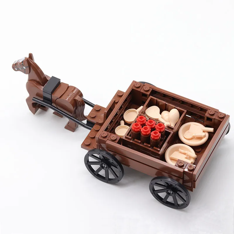 Medieval Battlefield Carriage Grain Truck Building Creator Architecture Blocks Playmobil Figures Mini Bricks Toys for Children
Medieval Battlefield Carriage Grain Truck Building Creator Architecture Blocks Playmobil Figures Mini Bricks Toys for Children