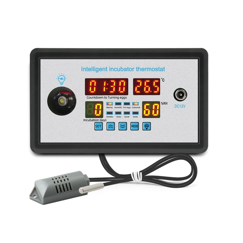Hot ZFX-W9002 Smart Thermostat Digital Temperature Humidity Control Incubator 360 Automatic Egg Turning 12V
Hot ZFX-W9002 Smart Thermostat Digital Temperature Humidity Control Incubator 360 Automatic Egg Turning 12V