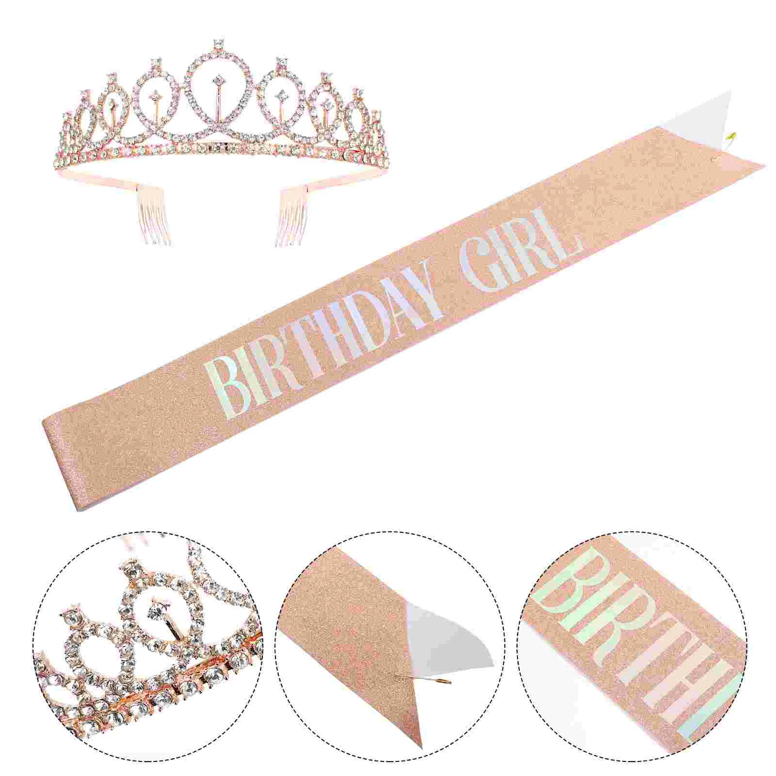 1 Set Creative Portable Practical Durable Birthday Sash Crown Party Favor for Wear
1 Set Creative Portable Practical Durable Birthday Sash Crown Party Favor for Wear