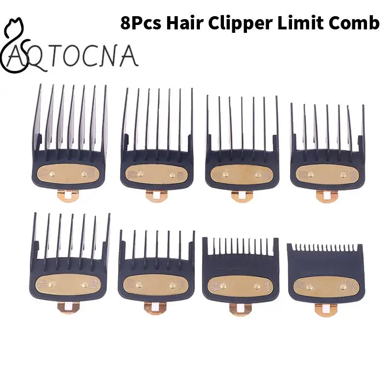 8Pcs Limit Comb Cutting Guide Combs 1.5/3/4.5/6/10/13/19/25MM Set For Hair Clipper
8Pcs Limit Comb Cutting Guide Combs 1.5/3/4.5/6/10/13/19/25MM Set For Hair Clipper