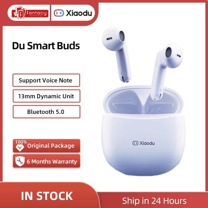 Интеллектуальные наушники Baidu Xiaodu Du TWS беспроводные Bluetooth с поддержкой голосового