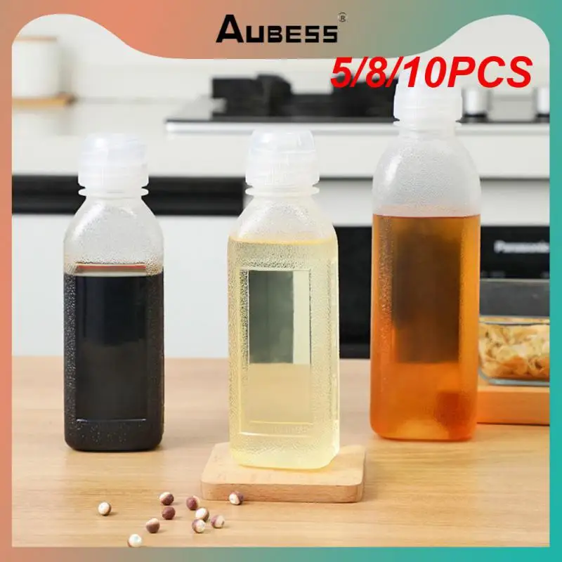 

5/8/10PCS Condiment Bottles High Quality Creative Squeeze Sauce Bottle Olive Oil Gravy Plastic Oil Dispensing Bottle