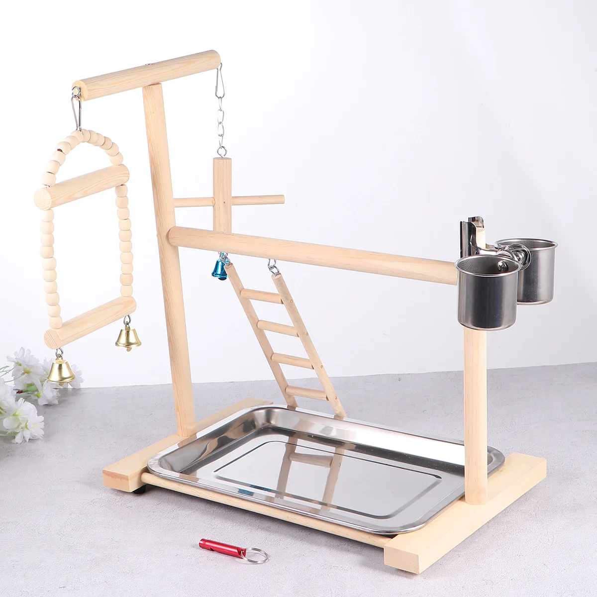 Parrot Playstand Wooden Bird Playground with Ladder, Hanging Swing, Perch and Feeder Cups, Parakeet Exercise Toys ( Include a
Parrot Playstand Wooden Bird Playground with Ladder, Hanging Swing, Perch and Feeder Cups, Parakeet Exercise Toys ( Include a