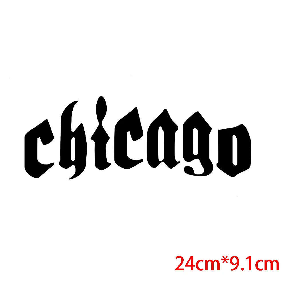 Heat Transfer Funny Letter Graphic Thermo Stickers Fashion Appliques for Clothing Chicago Iron on Patches for Clothes City Name
Heat Transfer Funny Letter Graphic Thermo Stickers Fashion Appliques for Clothing Chicago Iron on Patches for Clothes City Name