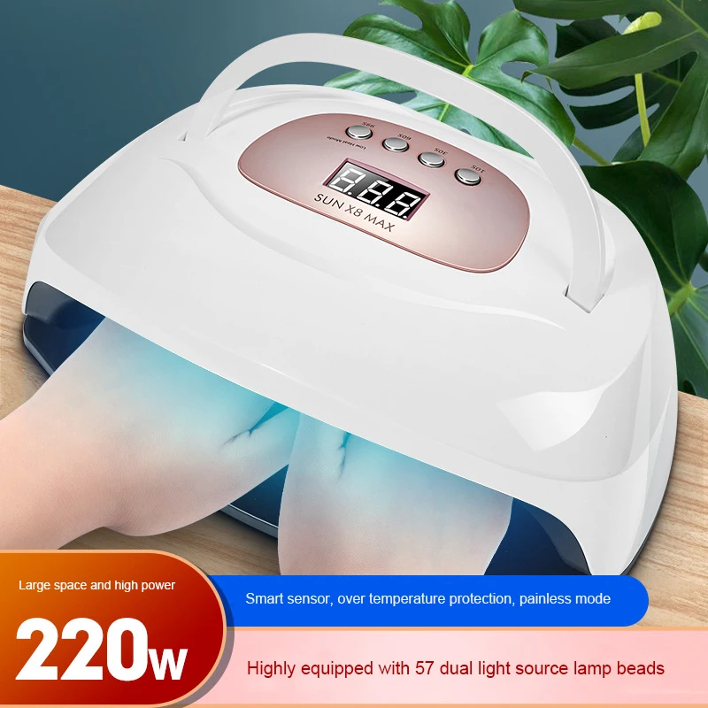 Nail Dryer High Power X8 MAX UV Nail Lamp Manicure Machine Portable Professional Nail Polish Baking Light For Quick Dry Nail Gel
Nail Dryer High Power X8 MAX UV Nail Lamp Manicure Machine Portable Professional Nail Polish Baking Light For Quick Dry Nail Gel