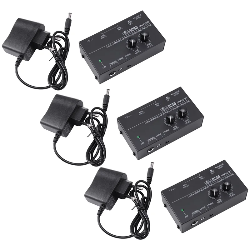 3X Ma400 Headphone Preamplifier Microphone Preamplifier Headphone Preamplifier Personal Monitor Mixer,EU Plug
3X Ma400 Headphone Preamplifier Microphone Preamplifier Headphone Preamplifier Personal Monitor Mixer,EU Plug