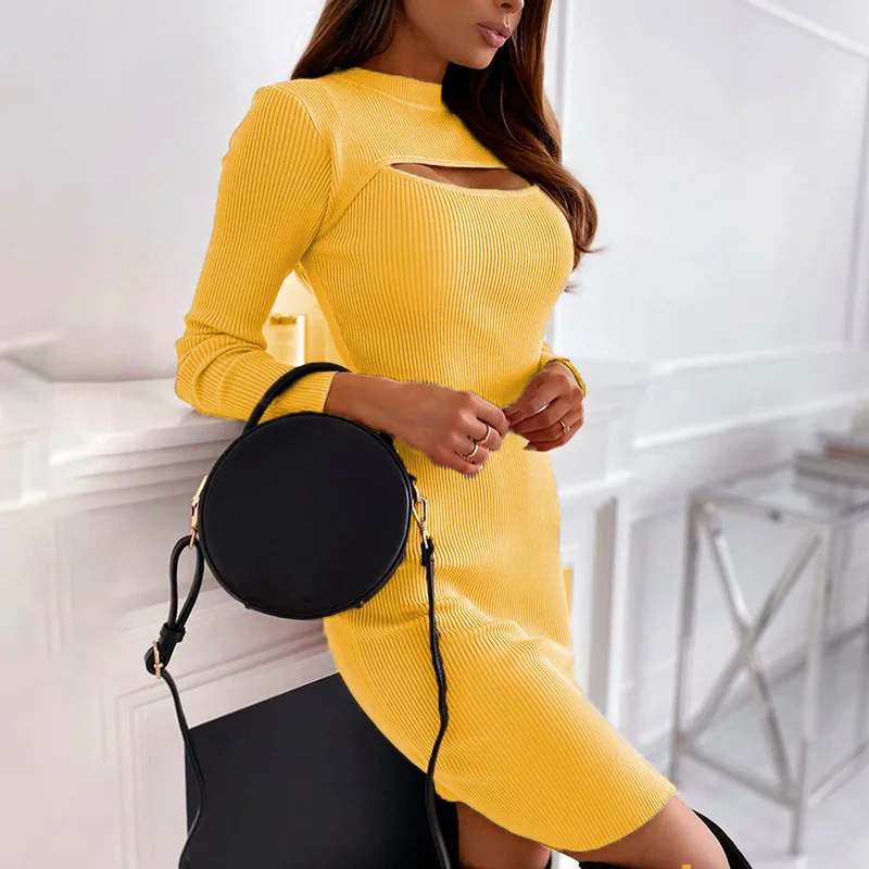 Fall Spring Long Sleeve Party Dresses Women Sexy Fashion Sexy Chest Cut Out Slim Party Vestidos 2022 Casual Women's Dresses
Fall Spring Long Sleeve Party Dresses Women Sexy Fashion Sexy Chest Cut Out Slim Party Vestidos 2022 Casual Women's Dresses