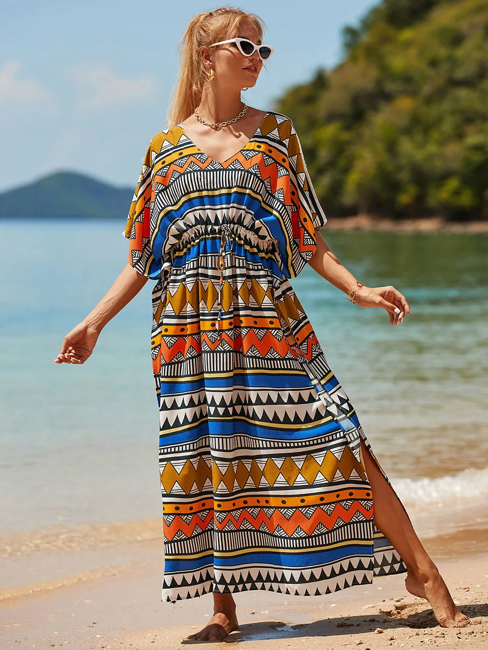 Bohemian Print Kaftan Beach Outfits for Women V-neck Tunic Maxi Dresses Robe Summer 2023 Woman Swimsuit Cover-ups Beachwear
Bohemian Print Kaftan Beach Outfits for Women V-neck Tunic Maxi Dresses Robe Summer 2023 Woman Swimsuit Cover-ups Beachwear