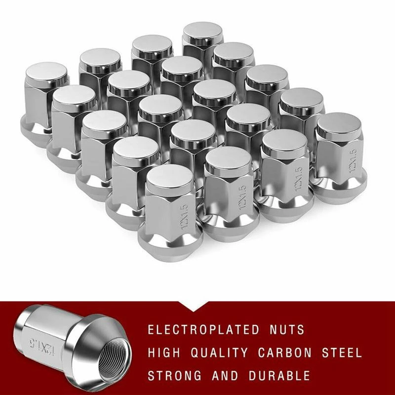 20Pcs Wheel Lug Nut 12X1.5 Solid Auto Hub Screw Cover Bolt Rims 35MM Nut Accessories Compatible for Ford
20Pcs Wheel Lug Nut 12X1.5 Solid Auto Hub Screw Cover Bolt Rims 35MM Nut Accessories Compatible for Ford