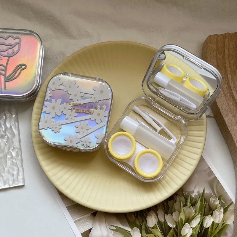 1PCS Girl's Flower Contact Lens Box Companion Beauty Pupil Box with Mirror Laser Fashion Travel Color Contact Lenses Cases Kit
1PCS Girl's Flower Contact Lens Box Companion Beauty Pupil Box with Mirror Laser Fashion Travel Color Contact Lenses Cases Kit