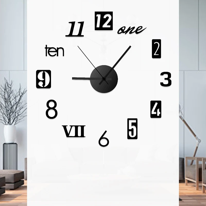 3D Wall Clock Large Roman Number Acrylic Mirror Wall Stickers Quartz Needle Clocks Fashion Living Room Home Decoration Wholesale
3D Wall Clock Large Roman Number Acrylic Mirror Wall Stickers Quartz Needle Clocks Fashion Living Room Home Decoration Wholesale