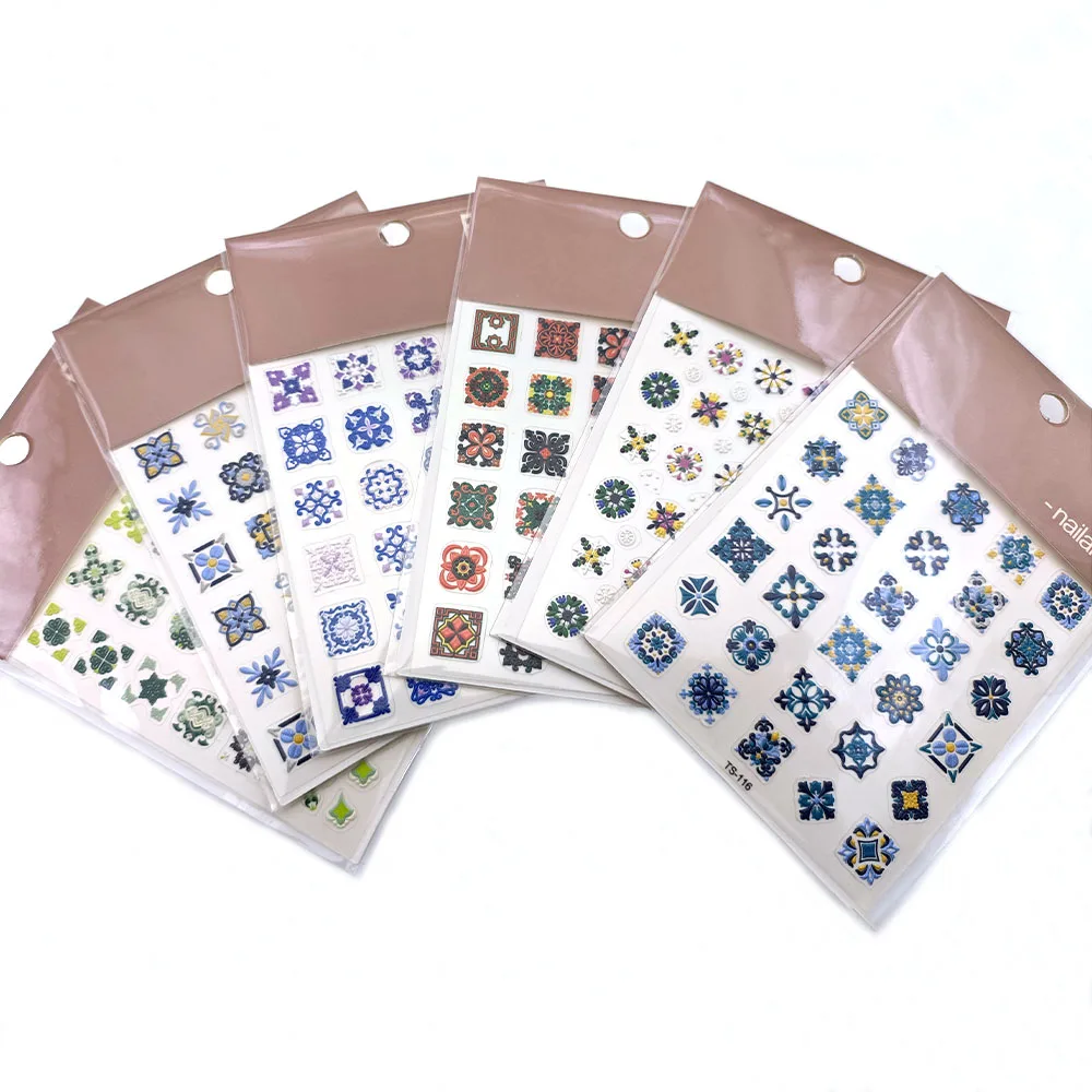 Nail Stickers Bohemian Style 6 Sheets/Set Blue Retro Art DIY Nail Stickers Female Fingertip Decoration Beauty HYZCGY
Nail Stickers Bohemian Style 6 Sheets/Set Blue Retro Art DIY Nail Stickers Female Fingertip Decoration Beauty HYZCGY
