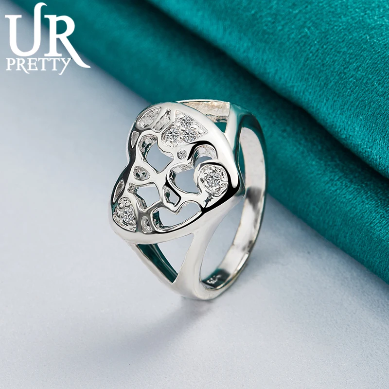 925 Sterling Silver 7-10# Heart Ring for Woman Charm Jewelry Engagement Wedding Fashion Gifts
925 Sterling Silver 7-10# Heart Ring for Woman Charm Jewelry Engagement Wedding Fashion Gifts