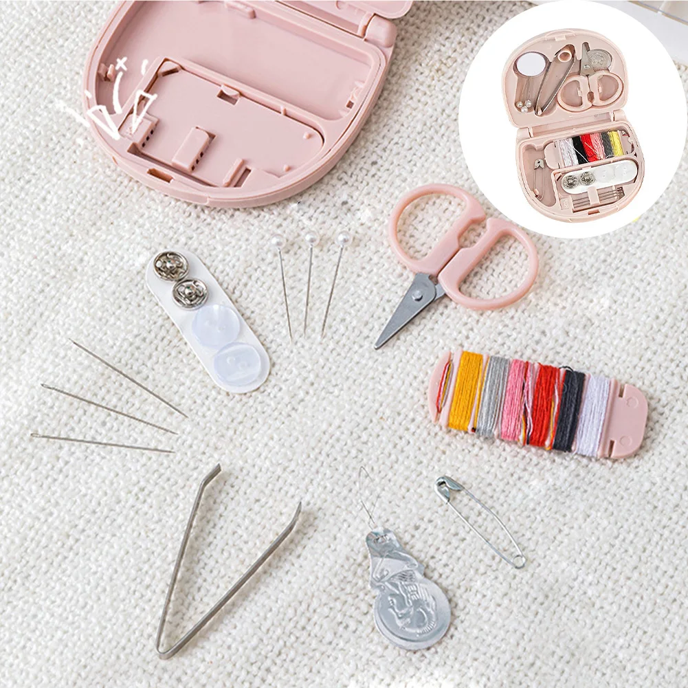 Portable Travel Mini Sewing Kit Scissor Thimble Embroidery Needle Threads Set With Box Household Sewing Set
Portable Travel Mini Sewing Kit Scissor Thimble Embroidery Needle Threads Set With Box Household Sewing Set