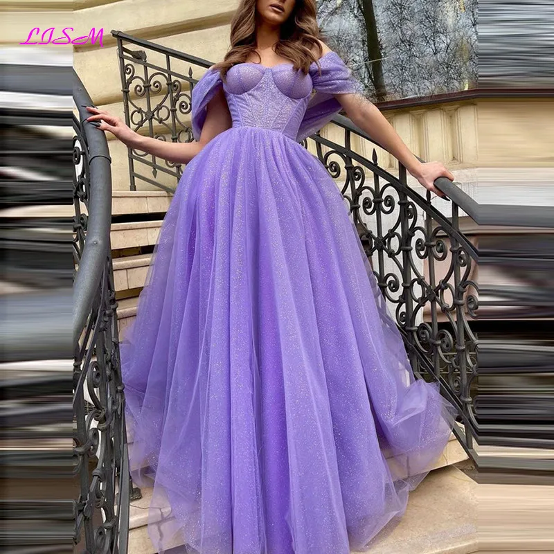 Purple Tulle Off Shoulder Long Prom Dress Sexy Side Split Sweetheart Evening Party Dresses Elegant Party Gowns
Purple Tulle Off Shoulder Long Prom Dress Sexy Side Split Sweetheart Evening Party Dresses Elegant Party Gowns
