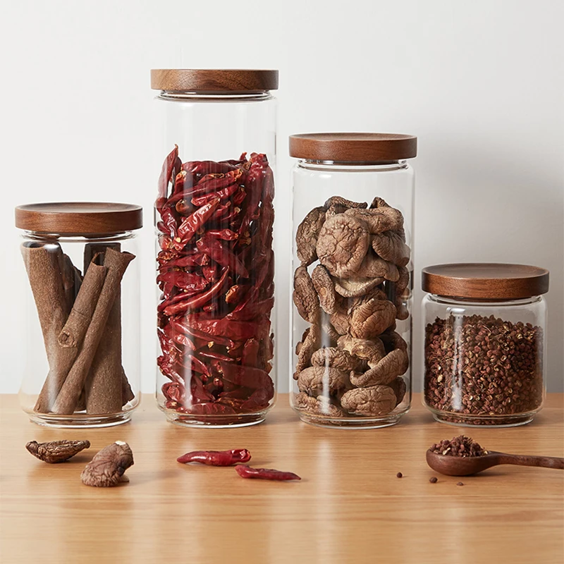 Home Kitchen Airtight Seal Food Storage Jar with Acacia Wood Lid High Borosilicate Glass Clear Food Storage Canister for Cereal
Home Kitchen Airtight Seal Food Storage Jar with Acacia Wood Lid High Borosilicate Glass Clear Food Storage Canister for Cereal