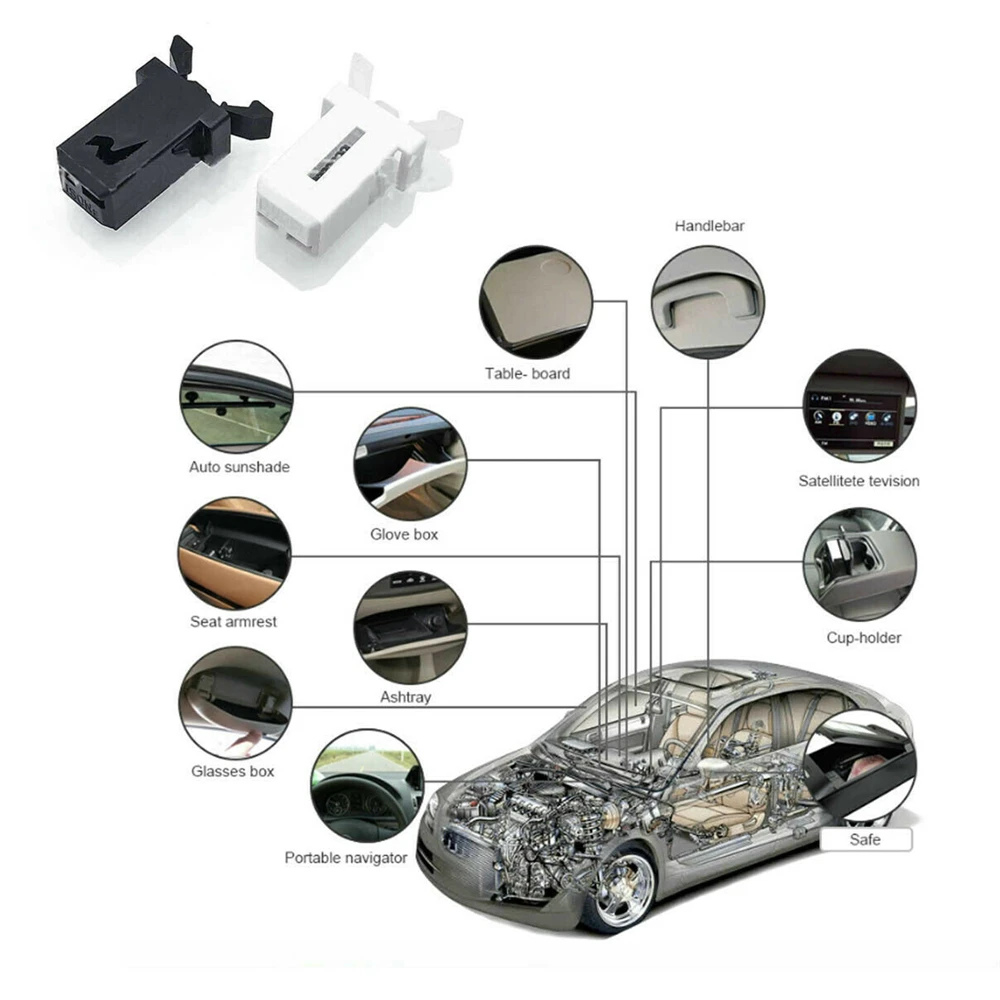 Latch Overhead Console Parts Replacement 2PCS ABS Accessories Accessory Auto Black+Whtie Car Sunglasses Holder
Latch Overhead Console Parts Replacement 2PCS ABS Accessories Accessory Auto Black+Whtie Car Sunglasses Holder