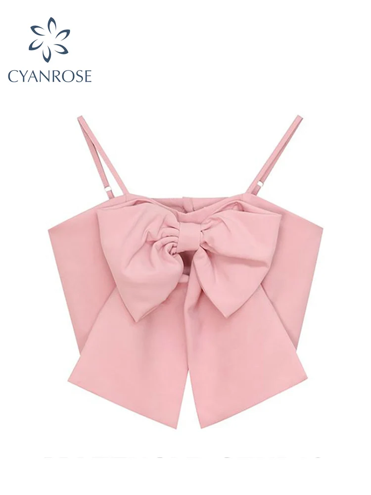 Women's Sweet Bow Crop Top Spring Sleeveless Backless Slim Tank Top Korean Chic Design E-girl Y2K Sexy Off Shoulder Short Camis
Women's Sweet Bow Crop Top Spring Sleeveless Backless Slim Tank Top Korean Chic Design E-girl Y2K Sexy Off Shoulder Short Camis
