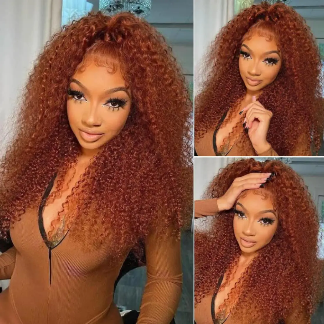 360 Full Lace Wigs Reddish Brown Deep Wave Lace Front Wig 13x6 HD Transparent Deep Curly Lace Frontal Human Hair Wigs Fall Color
360 Full Lace Wigs Reddish Brown Deep Wave Lace Front Wig 13x6 HD Transparent Deep Curly Lace Frontal Human Hair Wigs Fall Color