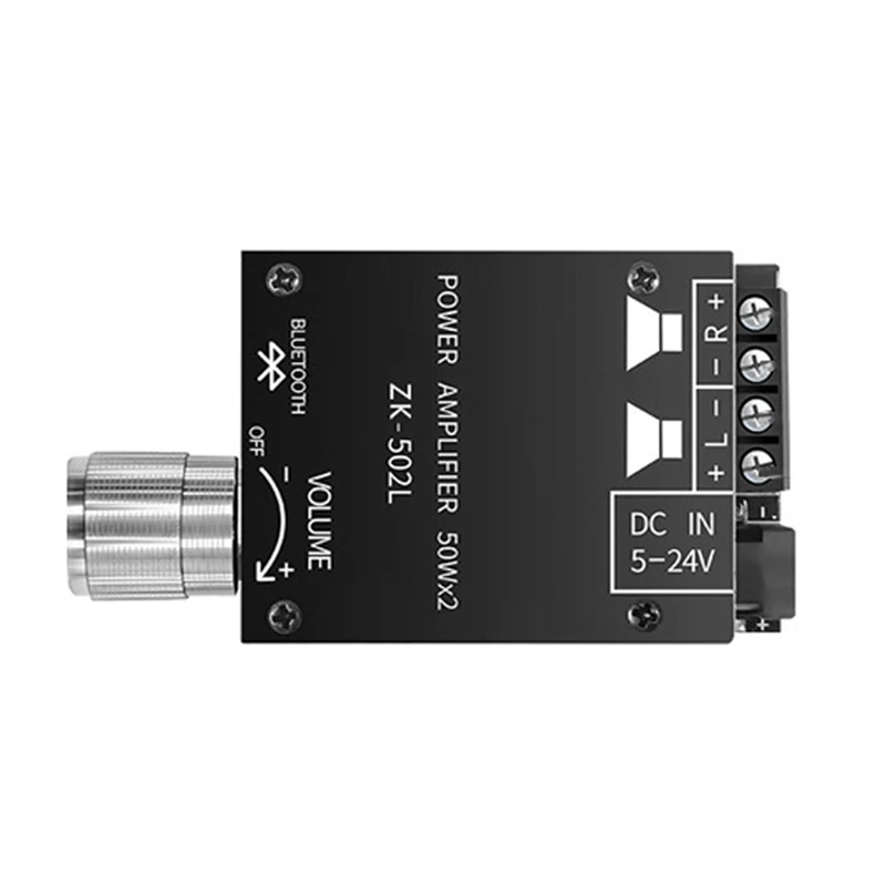ZK-502L Module 5.0 Bluetooth 2 X 50W Digital Power Amplifier Board HIFI Fever High Power 2.0 Stereo Enhancement
ZK-502L Module 5.0 Bluetooth 2 X 50W Digital Power Amplifier Board HIFI Fever High Power 2.0 Stereo Enhancement