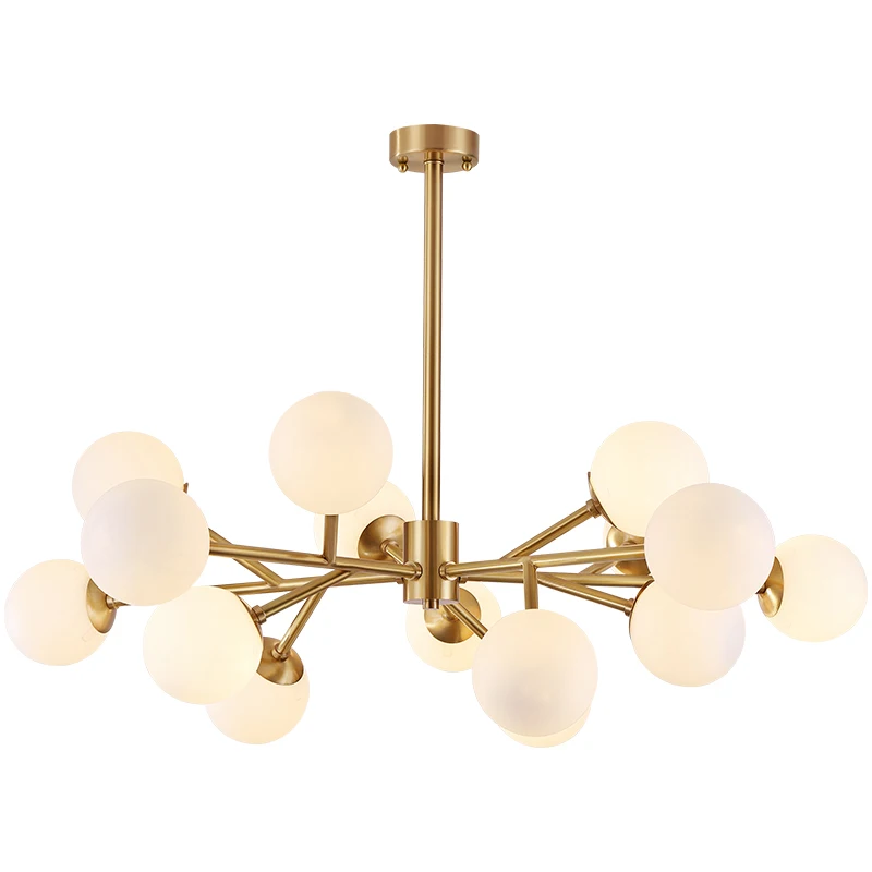 Nordic Modern LED Full Copper Chandeliers Milk White Glass Shade Suspendsion Light 18 Head Bubble G4 Lighting Living Room Lustre
Nordic Modern LED Full Copper Chandeliers Milk White Glass Shade Suspendsion Light 18 Head Bubble G4 Lighting Living Room Lustre