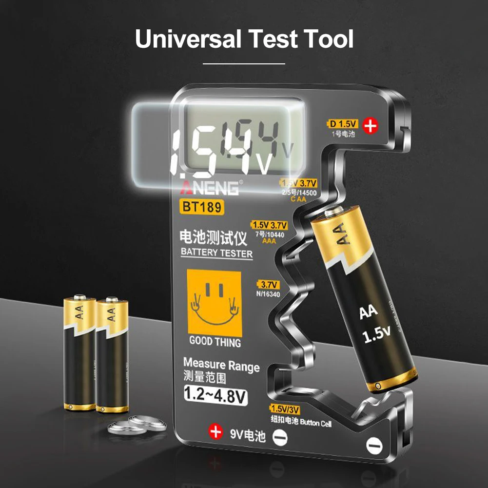 Ultra-small Battery Tester 9V AA AAA Button Cell Universal Household LCD Digital Display Battery Tester Power Bank Detector Tool
Ultra-small Battery Tester 9V AA AAA Button Cell Universal Household LCD Digital Display Battery Tester Power Bank Detector Tool