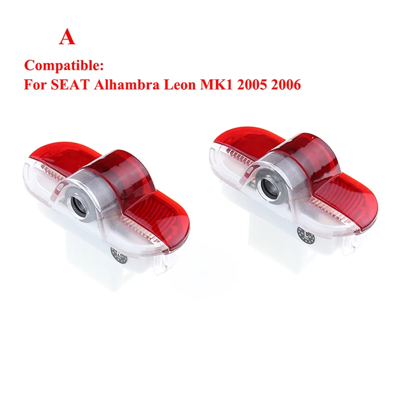 

2x Led Auto Car Door Mood Light Projector Decoration Accessories Suitable For SEAT Alhambra Leon MK1 FR 2005 2006 Exeo 2009-2014