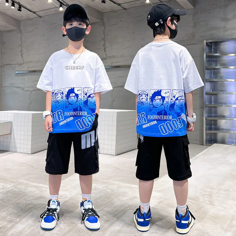 Summer Cotton Boy Sets Kids Sports Suit Letter Print Boy T-shirt + Shorts Sets Children's Clothing Teens 6 8 9 10 12 13 14 Years
Summer Cotton Boy Sets Kids Sports Suit Letter Print Boy T-shirt + Shorts Sets Children's Clothing Teens 6 8 9 10 12 13 14 Years
