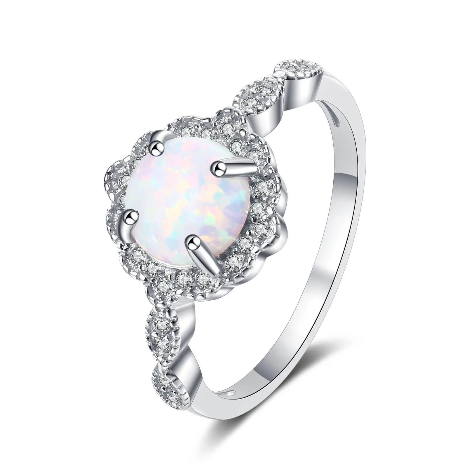 S925 Sterling Silver luxury Australian gem diamond ring European and American personality simple women's Opal Ring
S925 Sterling Silver luxury Australian gem diamond ring European and American personality simple women's Opal Ring