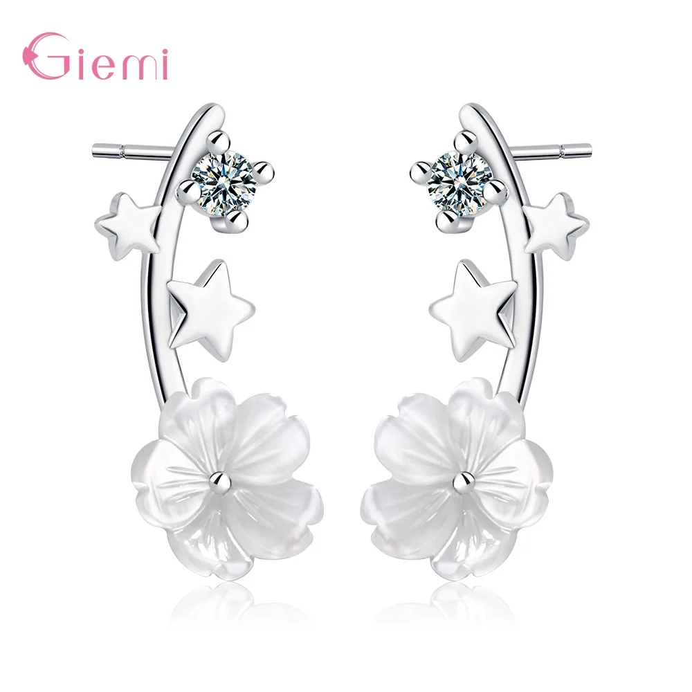 Classic Pure 925 Sterling Silver Simple Charm Flower Stud Earrings Fashion Plant Ears For Women Fine Jewelry Accessories
Classic Pure 925 Sterling Silver Simple Charm Flower Stud Earrings Fashion Plant Ears For Women Fine Jewelry Accessories