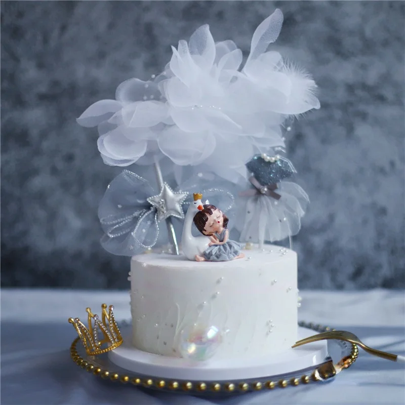 Swan Sleeping Girl Mini Crown Bow Skirt Cake Toppers for Wedding Supplies Baking Cake Decoration Birthday Party Decor Sweet
Swan Sleeping Girl Mini Crown Bow Skirt Cake Toppers for Wedding Supplies Baking Cake Decoration Birthday Party Decor Sweet