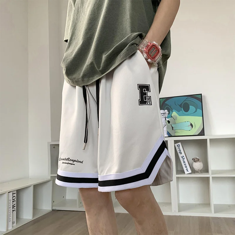 

High quality Sports shorts men's fashion brand summer thin five point breeches trend wearing American casual loose basketball pa