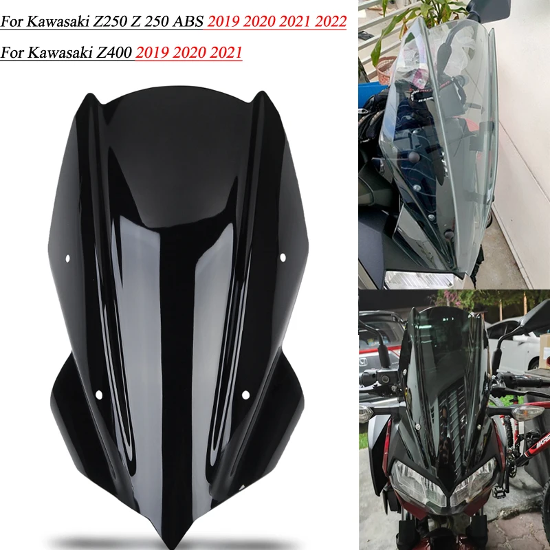 For Kawasaki Z400 Z250 2019 2020 2021 2022 Z250 (ABS) Windshield Windscreen Motorcycle Street Bike with bracket
For Kawasaki Z400 Z250 2019 2020 2021 2022 Z250 (ABS) Windshield Windscreen Motorcycle Street Bike with bracket