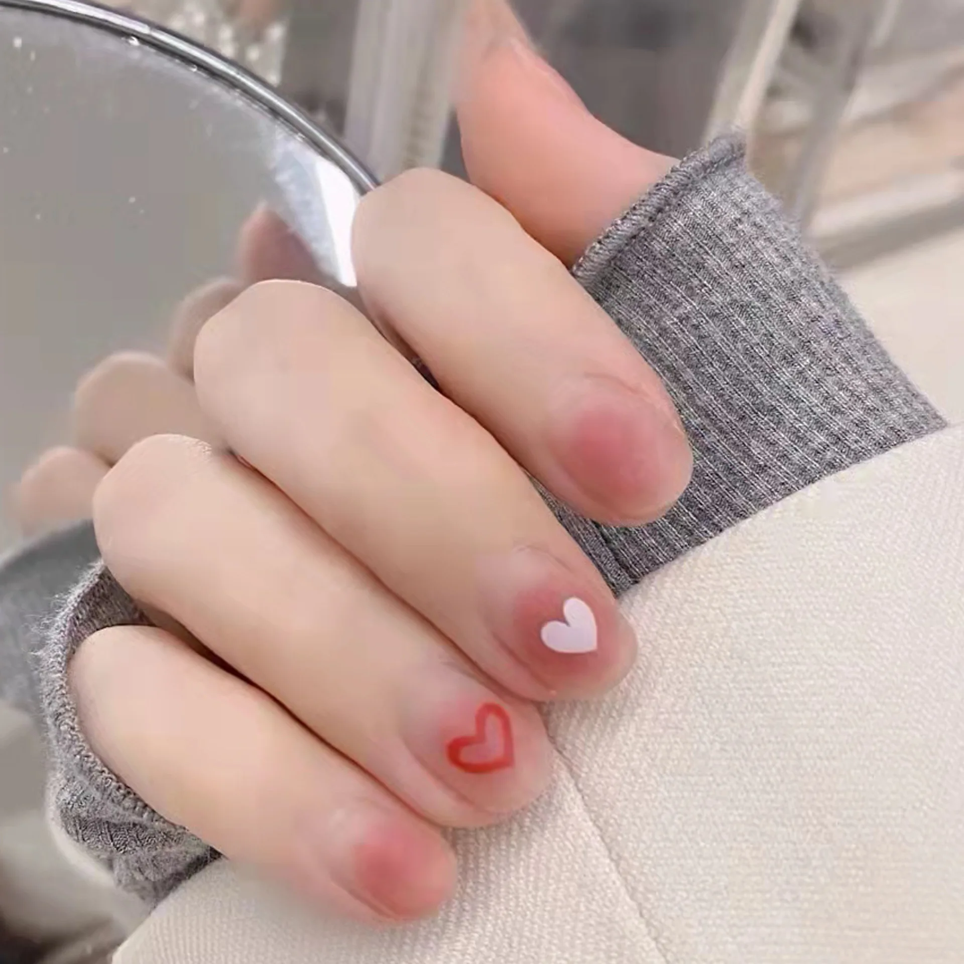 Short Matte Blush Love Manicure False Nails Products Reusable Adhesive Fake Nail Supplies Glue Press Things Full Cover Tips Art
Short Matte Blush Love Manicure False Nails Products Reusable Adhesive Fake Nail Supplies Glue Press Things Full Cover Tips Art