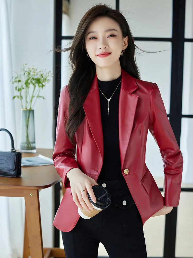 Red Suit Jacket Women's Spring Autumn 2022 Short Leather Korean British Casual Suit Office Lady Single Button Elegant Suit
Red Suit Jacket Women's Spring Autumn 2022 Short Leather Korean British Casual Suit Office Lady Single Button Elegant Suit