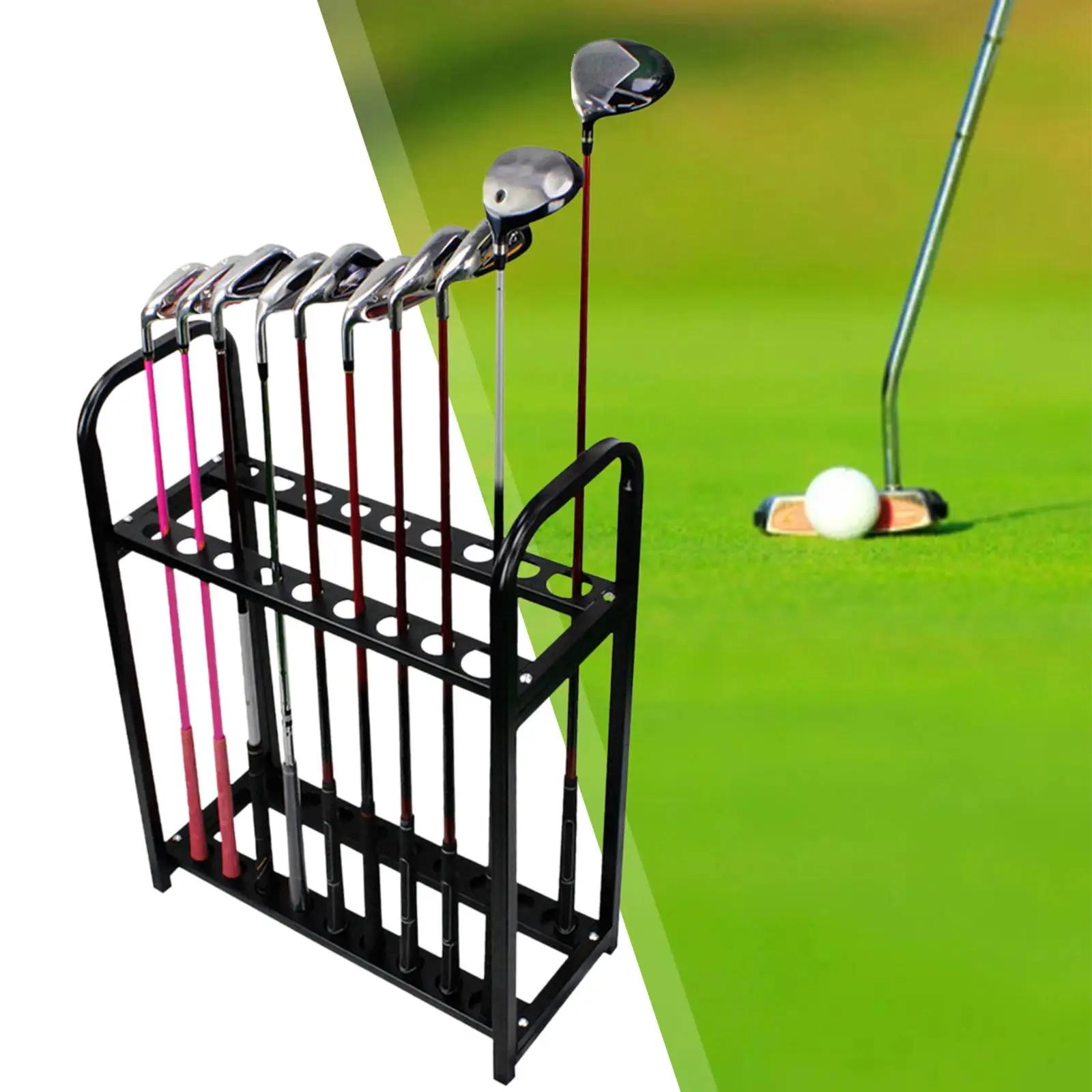 Pool Cue Holder Free Standing Shelf Holds 18 Cues Billiard Cue Rack for Golf Club 
Pool Cue Holder Free Standing Shelf Holds 18 Cues Billiard Cue Rack for Golf Club