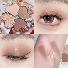 4 Color Eyeshadow Palette Cosmetics Pearly Eye Shadow Palettes Eyes Makeup Shiny Glitter Korean Art Eyeshadow Makeup Palettes