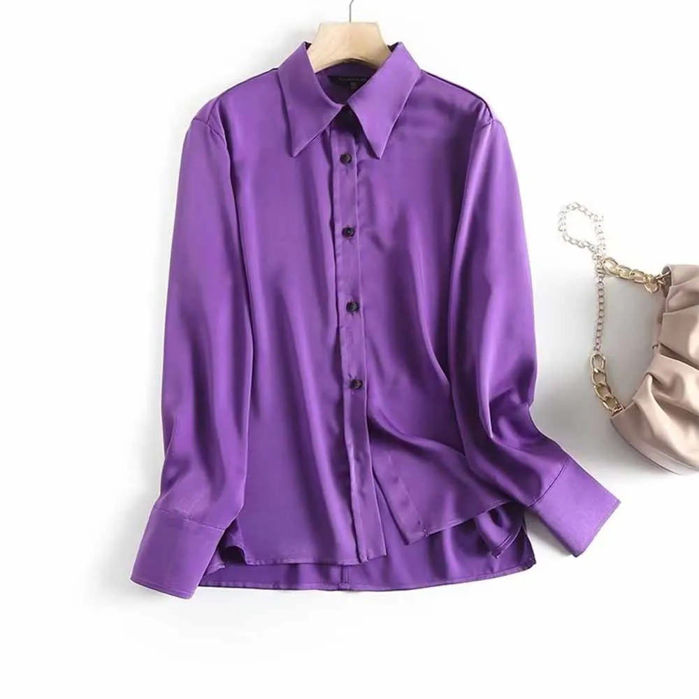TRAF WOMEN 2023 New Spring Fashion Casual Solid Color Satin Texture Shirt Long Sleeve Lapel Retro Female Elegant Blouse Mujer
TRAF WOMEN 2023 New Spring Fashion Casual Solid Color Satin Texture Shirt Long Sleeve Lapel Retro Female Elegant Blouse Mujer
