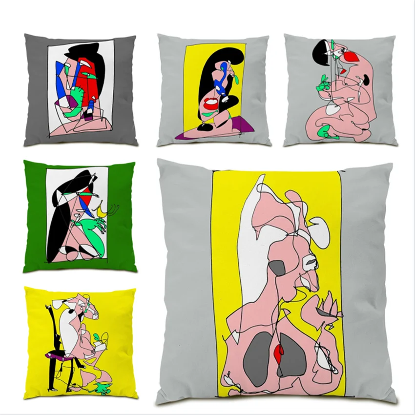 

45x45cm Decorative Cushion Cover Luxury Minimalism Pillowcase Anime Decoration Home Decor Cartoon Pillow Cases Modern Art E0075