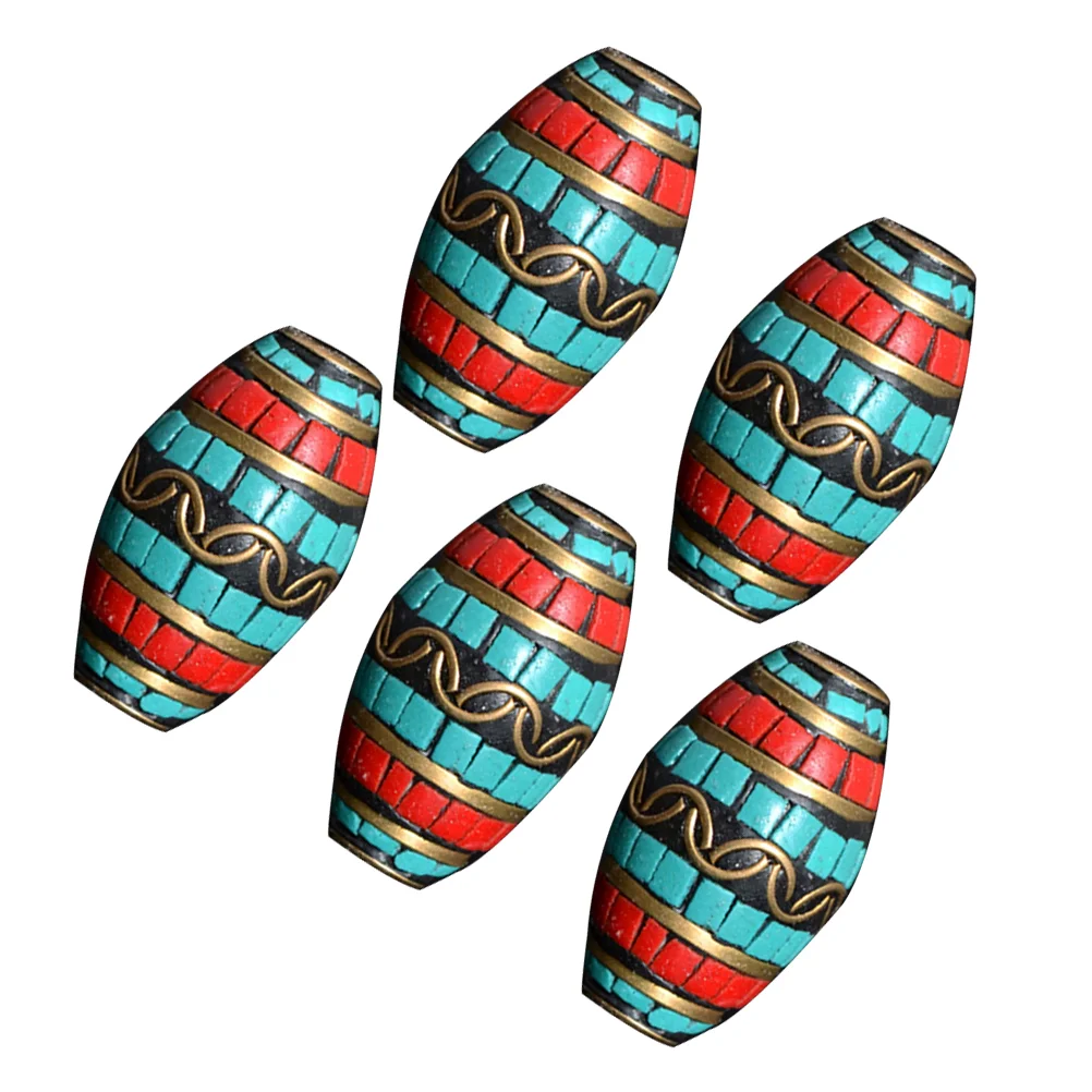 5 Pcs Handmade DIY Beads Tibetan Style Copper Necklace Multi-faceted Retro Boho
5 Pcs Handmade DIY Beads Tibetan Style Copper Necklace Multi-faceted Retro Boho