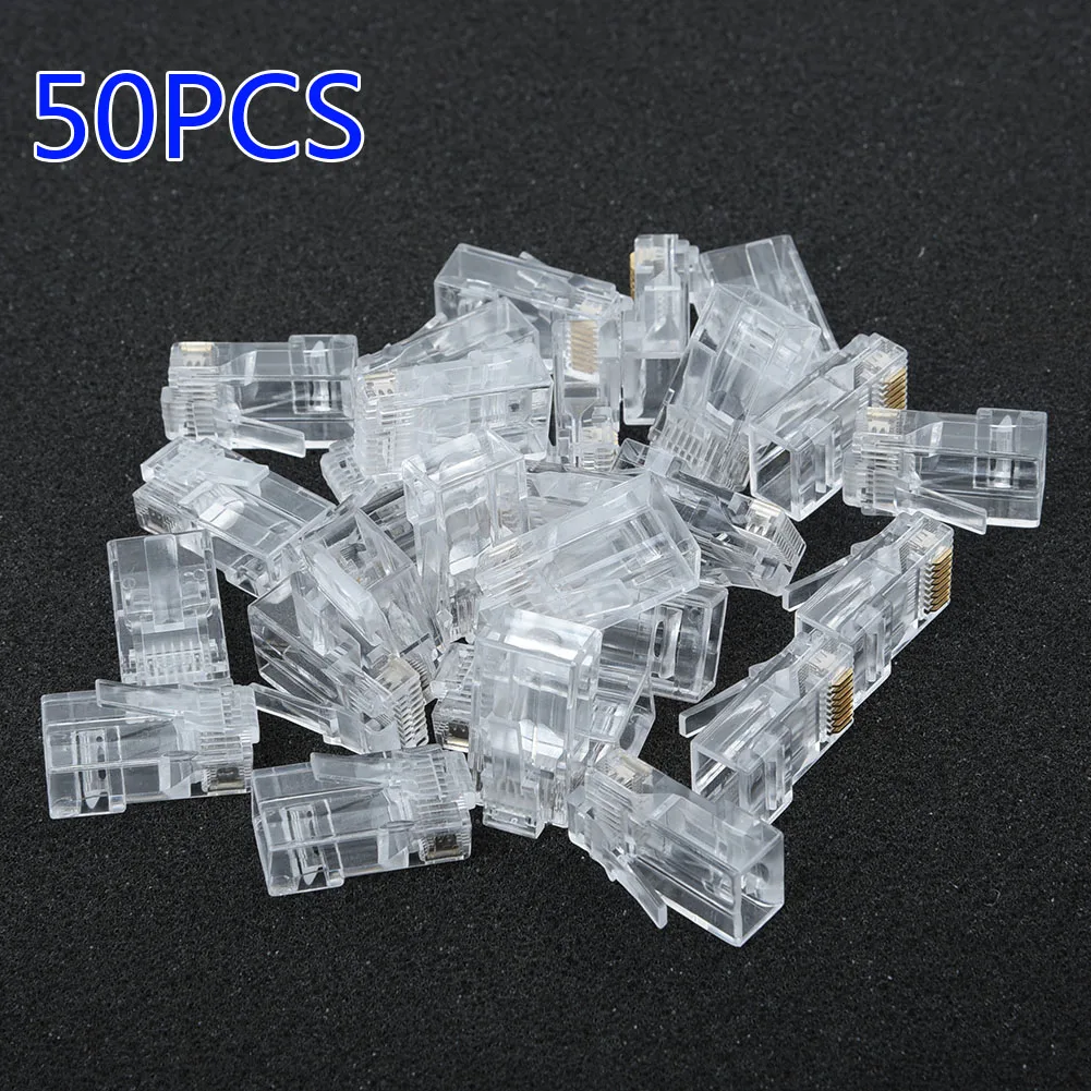 50Pcs CAT6 Plug Network Cable Modular Pass Through Connector Plugs 8P8C Transparen Clip Hardware Cables Adapters
50Pcs CAT6 Plug Network Cable Modular Pass Through Connector Plugs 8P8C Transparen Clip Hardware Cables Adapters